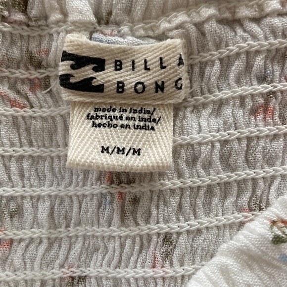 Billabong white floral long sleeve - Picture 3 of 5